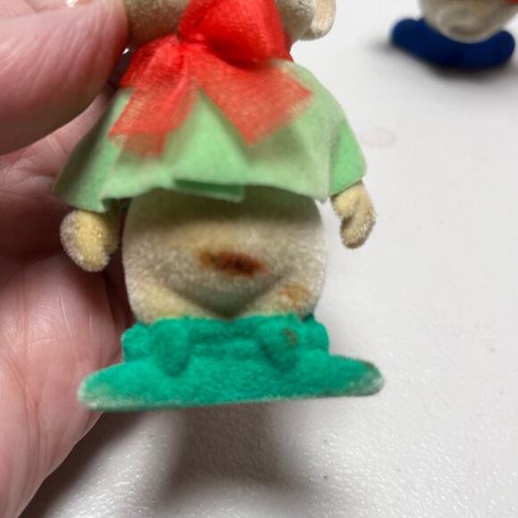 Vintage Miss Bianca and Bernard The Rescuers Felted Christmas Tree Ornaments - Picture 3 of 3